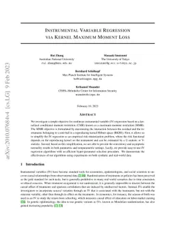Instrumental Variable Regression via Kernel Maximum Moment Loss