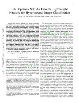 LiteDepthwiseNet: An Extreme Lightweight Network for Hyperspectral Image
  Classification