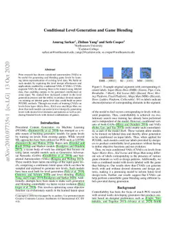 Conditional Level Generation and Game Blending