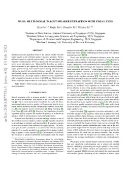 Muse: Multi-modal target speaker extraction with visual cues