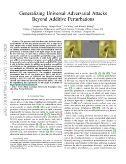 Generalizing Universal Adversarial Attacks Beyond Additive Perturbations