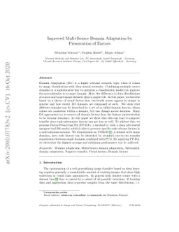 Improved Multi-Source Domain Adaptation by Preservation of Factors
