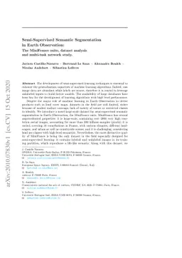 Semi-Supervised Semantic Segmentation in Earth Observation: The
  MiniFrance Suite, Dataset Analysis and Multi-task Network Study