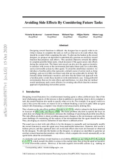 Avoiding Side Effects By Considering Future Tasks