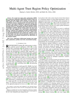 Multi-Agent Trust Region Policy Optimization