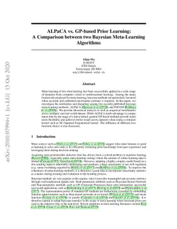 ALPaCA vs. GP-based Prior Learning: A Comparison between two Bayesian
  Meta-Learning Algorithms