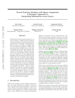 Neural Function Modules with Sparse Arguments: A Dynamic Approach to
  Integrating Information across Layers