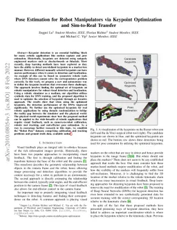 Pose Estimation for Robot Manipulators via Keypoint Optimization and
  Sim-to-Real Transfer