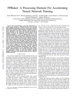 FPRaker: A Processing Element For Accelerating Neural Network Training