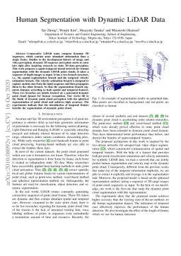 Human Segmentation with Dynamic LiDAR Data