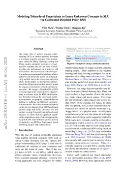Modeling Token-level Uncertainty to Learn Unknown Concepts in SLU via
  Calibrated Dirichlet Prior RNN