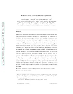 Generalized Co-sparse Factor Regression