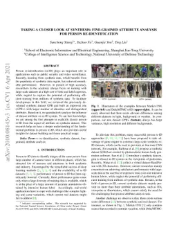 Taking A Closer Look at Synthesis: Fine-grained Attribute Analysis for
  Person Re-Identification