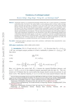 Consistency of archetypal analysis