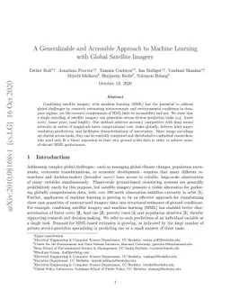 A Generalizable and Accessible Approach to Machine Learning with Global
  Satellite Imagery