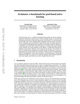 ALdataset: a benchmark for pool-based active learning