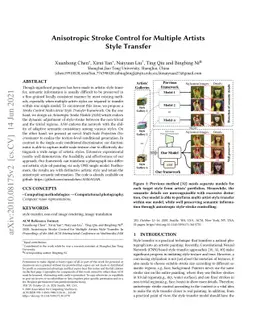Anisotropic Stroke Control for Multiple Artists Style Transfer
