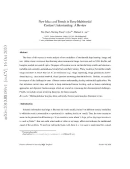 New Ideas and Trends in Deep Multimodal Content Understanding: A Review