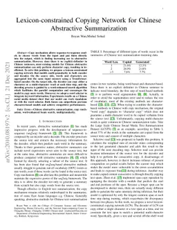 Lexicon-constrained Copying Network for Chinese Abstractive
  Summarization