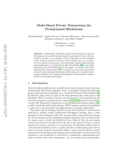 Multi-Shard Private Transactions for Permissioned Blockchains