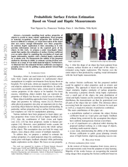 Probabilistic Surface Friction Estimation Based on Visual and Haptic
  Measurements