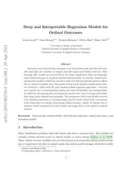 Deep and interpretable regression models for ordinal outcomes