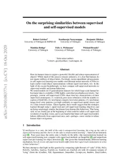 On the surprising similarities between supervised and self-supervised
  models