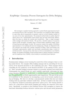 KrigHedge: Gaussian Process Surrogates for Delta Hedging
