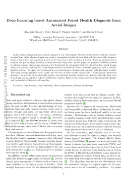 Deep Learning based Automated Forest Health Diagnosis from Aerial Images