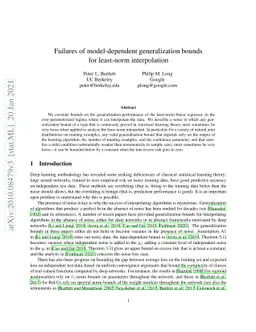 Failures of model-dependent generalization bounds for least-norm
  interpolation