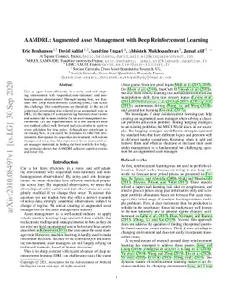 AAMDRL: Augmented Asset Management with Deep Reinforcement Learning