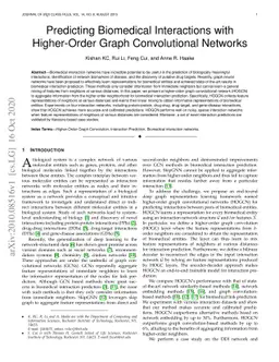 Predicting Biomedical Interactions with Higher-Order Graph Convolutional
  Networks