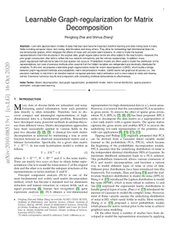 Learnable Graph-regularization for Matrix Decomposition