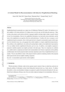 A Unified Model for Recommendation with Selective Neighborhood Modeling