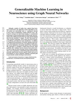 Generalizable Machine Learning in Neuroscience using Graph Neural
  Networks