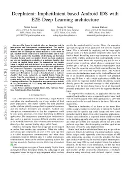 DeepIntent: ImplicitIntent based Android IDS with E2E Deep Learning
  architecture