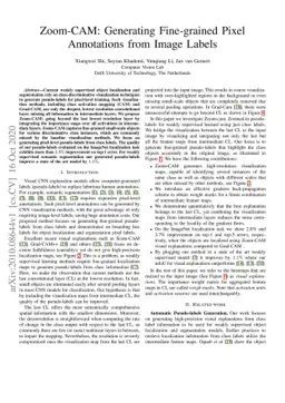 Zoom-CAM: Generating Fine-grained Pixel Annotations from Image Labels