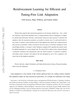 Reinforcement Learning for Efficient and Tuning-Free Link Adaptation