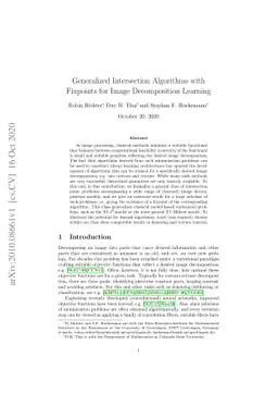 Generalized Intersection Algorithms with Fixpoints for Image
  Decomposition Learning