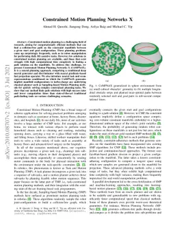 Constrained Motion Planning Networks X