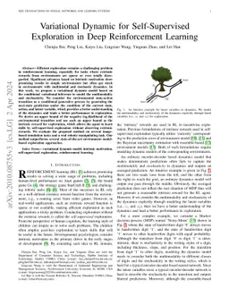 Variational Dynamic for Self-Supervised Exploration in Deep
  Reinforcement Learning