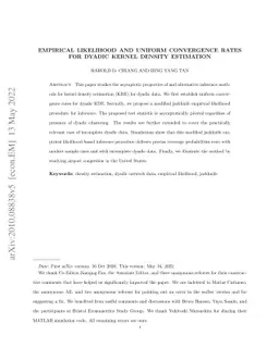 Empirical likelihood and uniform convergence rates for dyadic kernel
  density estimation