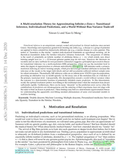 A Multi-resolution Theory for Approximating Infinite-$p$-Zero-$n$:
  Transitional Inference, Individualized Predictions, and a World Without
  Bias-Variance Trade-off