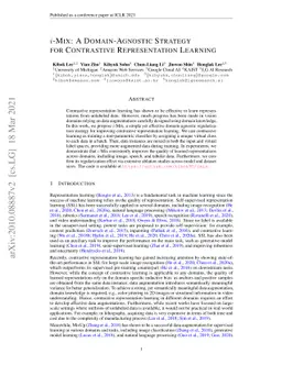 i-Mix: A Domain-Agnostic Strategy for Contrastive Representation
  Learning