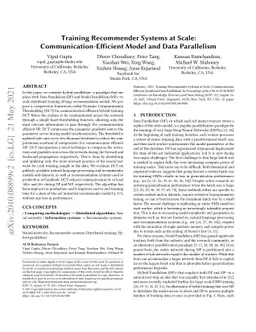 Training Recommender Systems at Scale: Communication-Efficient Model and
  Data Parallelism