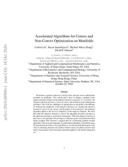 Accelerated Algorithms for Convex and Non-Convex Optimization on
  Manifolds