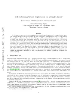 Self-stabilizing Graph Exploration by a Single Agent