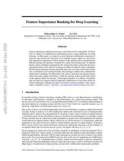Feature Importance Ranking for Deep Learning