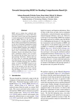 Towards Interpreting BERT for Reading Comprehension Based QA