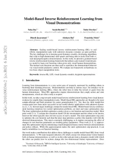 Model-Based Inverse Reinforcement Learning from Visual Demonstrations